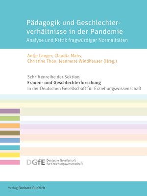 cover image of Pädagogik und Geschlechterverhältnisse in der Pandemie